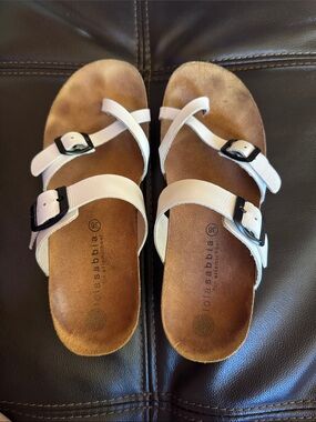 Lola Sabbia White Leather Sandals